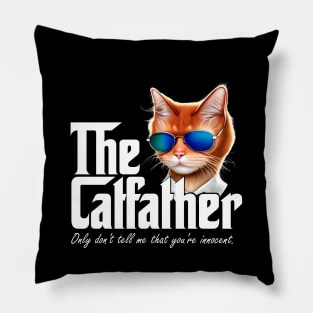 Father's Day Cat Owners Funny Pillow