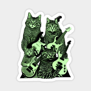 GUITAR CATS (green version) Magnet