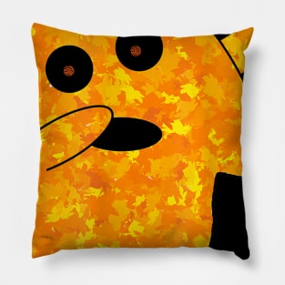 Dabbing Ghost Autumn Leaf Dab Fall Leaves and Halloween Pillow