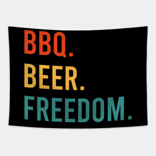 BBQ Beer Freedom Tapestry