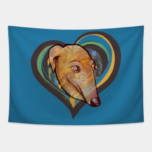 Fawn Greyhound Love Tapestry