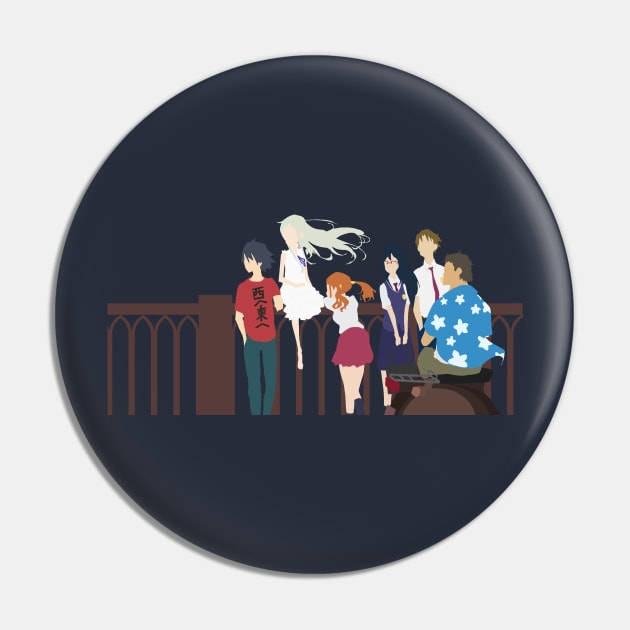 Anohana Group Minimalist Pin by KokoroPopShop