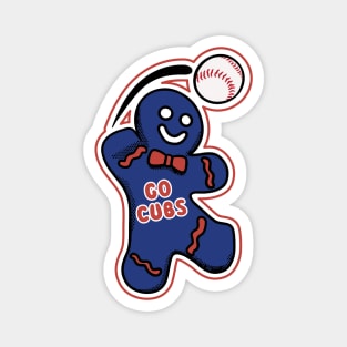 Chicago Cubs Gingerbread Man Magnet