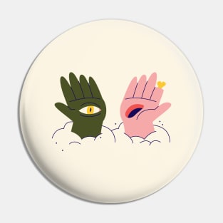 Graveyard high five Pin