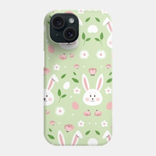 adorable rabbit and flower pattern Phone Case