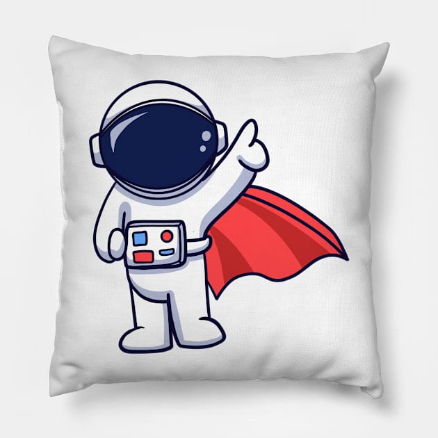 Astronaut Super Hero Pillow by hereislynn