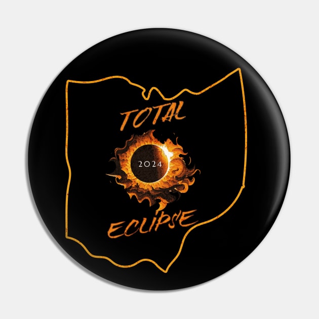 Total Eclipse 2024 Ohio Pin by 5 Points Designs