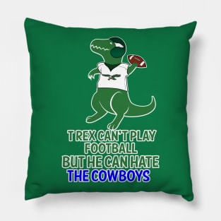 T Rex Hates Cowboys Pillow