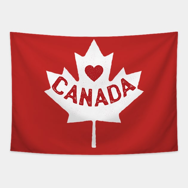 Love Canada Tapestry by madeinchorley