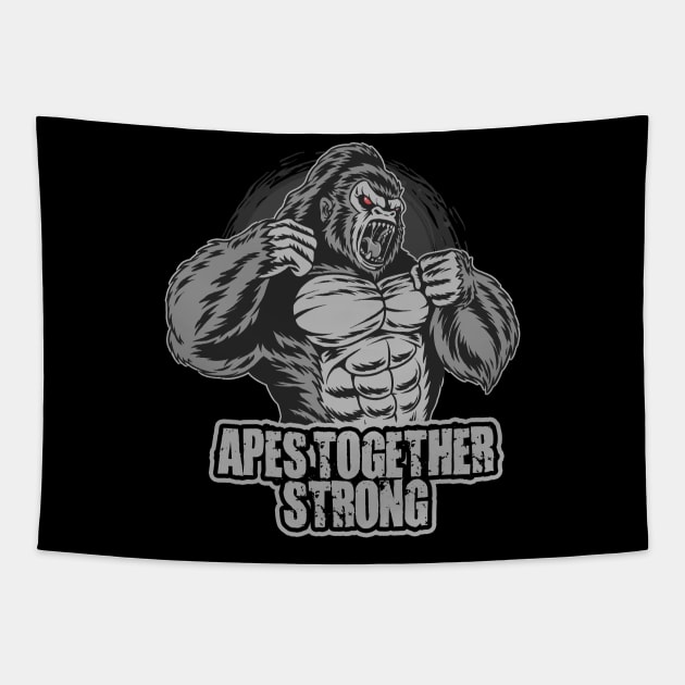 Apes Together Strong Gme Amc Ape Gorilla To the moon Tapestry by JayD World