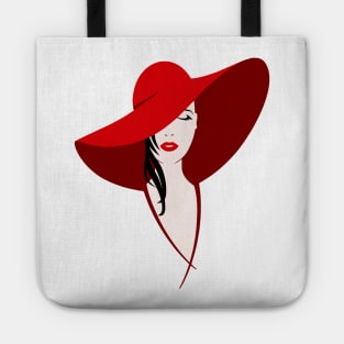 Lady in red Tote