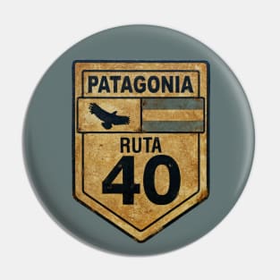 Vintage ruta 40 road sign Pin