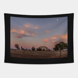 Sunrise, moon set Tapestry