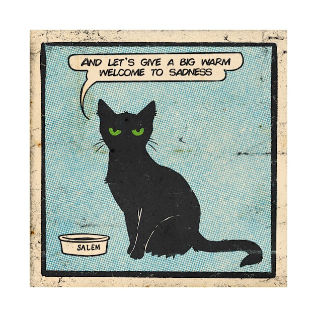 Salem the Cat Vintage Comic by This Is Fun, Isn’t It.