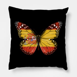 Spanish Flag  Butterfly - Gift for Spanish From Spain Pillow