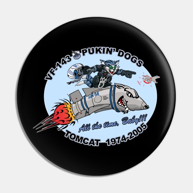 VF-143 Pukin' Dogs Nose Art Variation Pin by MBK