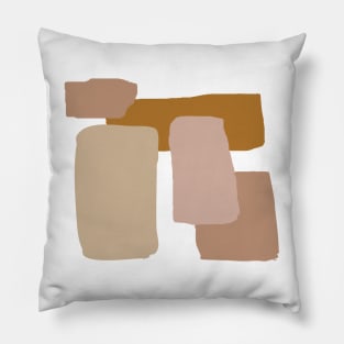 Earthy color brush strokes Pillow