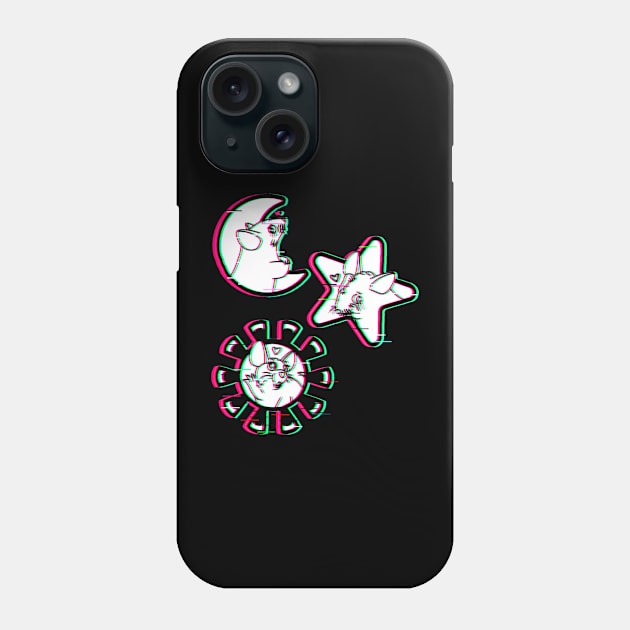 Love Star Idol Rats (Glitched Version) Phone Case by Rad Rat Studios