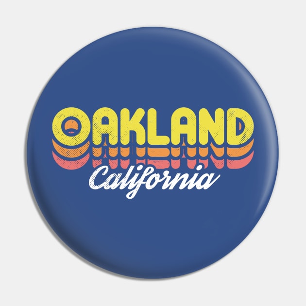 Retro Oakland California Pin by rojakdesigns