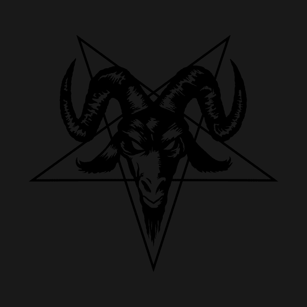 Satanic Goat Head with Pentagram 1.2 (black) by Mystic-Land