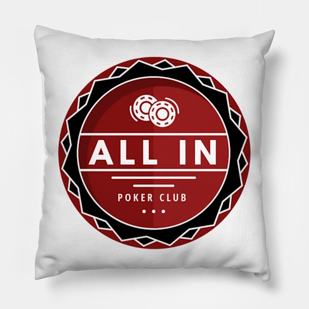 Poker Club All In Pillow by pokerlife