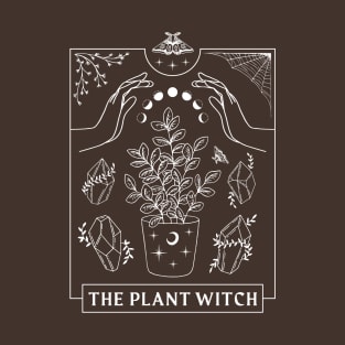 Tarot Card Plant Witch - Witch Houseplant Lover Gardening Gift T-Shirt