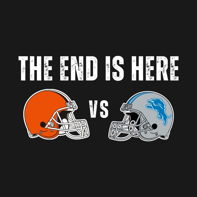 Browns versus Lions NFL Football Fans Funny by Little Duck Designs