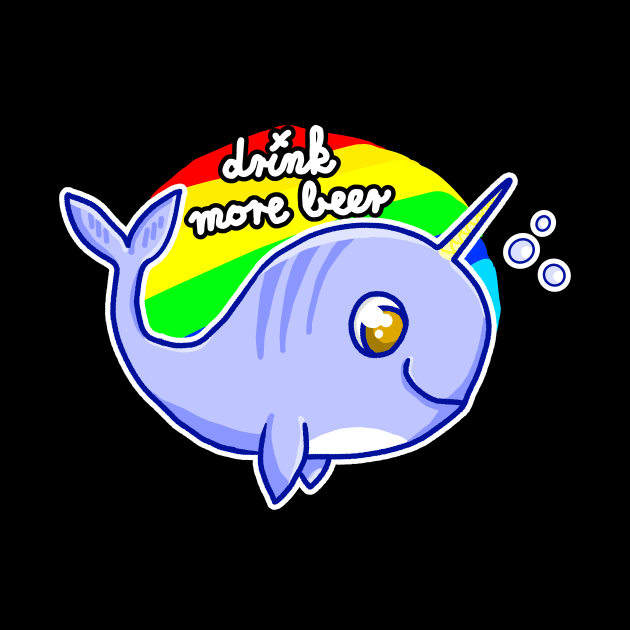 Whale Drink more Beer unicorn by Dreadful Scrawl 666