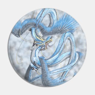 Moon Dragon Blue Pin