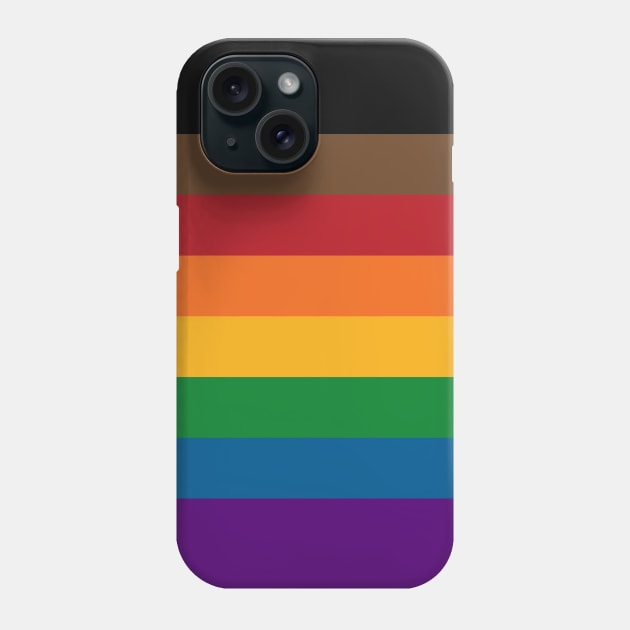 Seamless Repeating Inclusive Rainbow Pride Flag Pattern Phone Case by LiveLoudGraphics