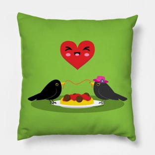 Spaghetti Meatballs Romantic Date Pillow