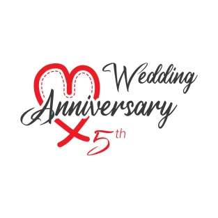 Funny Gift 5 years Wedding Marriage - 5th Wedding Anniversary T-Shirt