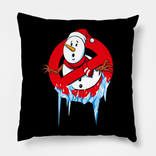 no enter snowman Pillow by spoilerinc