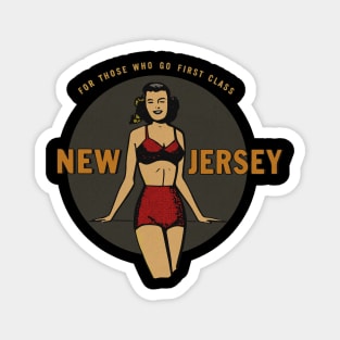 Vintage New Jersey Travel Bikini Lady Magnet