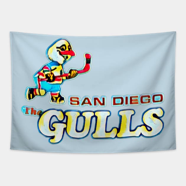 San Diego Gulls Hockey Tapestry by Kitta’s Shop