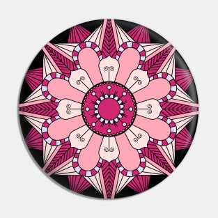 Pink Pastel Mandala Pin