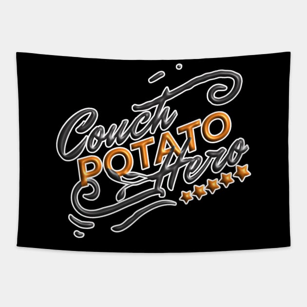 Couch Potato Hero Tapestry by Tpixx