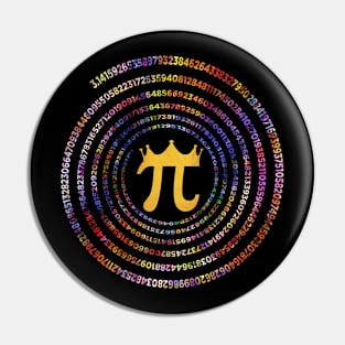 Spiral Pi Math Pi Day Funny Gift Pin