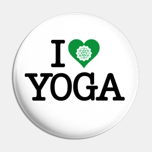 I Heart Chakra Yoga Pin