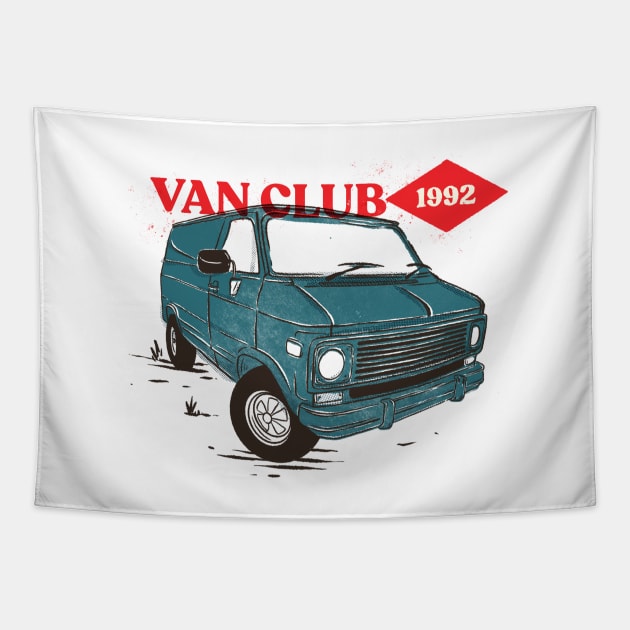 GMC Van Car Tapestry by arkhamstudio