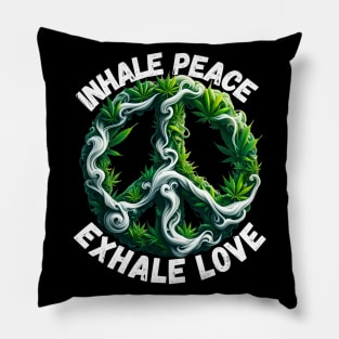 Weed Peace sign 420 day Pillow