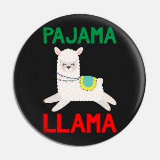 Pajama Llama - Funny Christmas Pajama Llama Pin