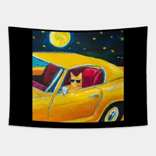 Cat Driver Tapestry