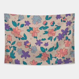 Floral Pattern 90' lofi: Pastel Petal Harmony Magnet Tapestry