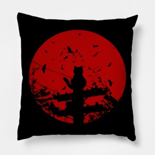 A cat suki red night Pillow