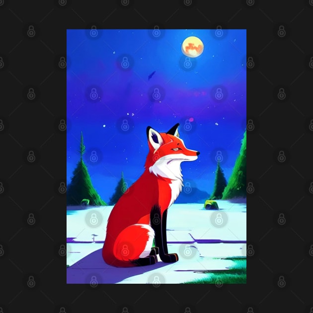 CUTE FOX WAITING FOR SANTA CLAUS by sailorsam1805