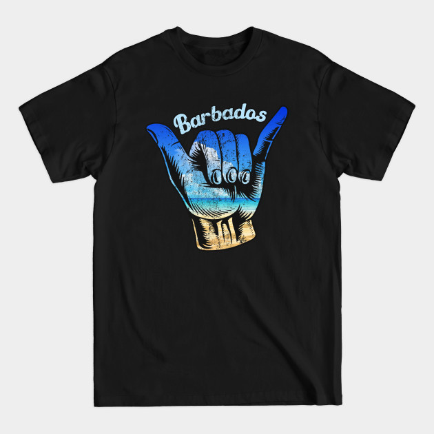 Discover Barbados shaka hand. Surfing lover . Perfect present for mother dad friend him or her - Barbados - T-Shirt