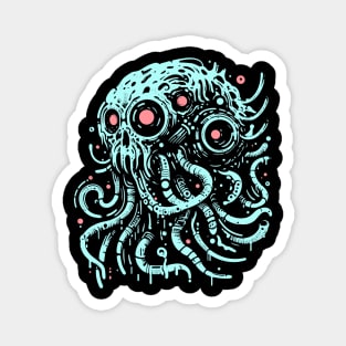 Cyber robot octopus horror Magnet