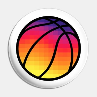 PHX Sunset Basketball - White Pin
