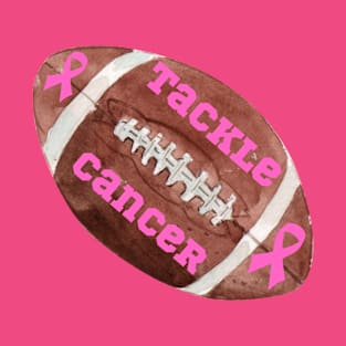 Tackle Cancer football design T-Shirt